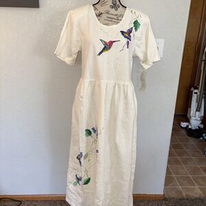 NEW Vintage 90's Made In USA Maxi Dress Lagenlook Art To Wear Size S/M